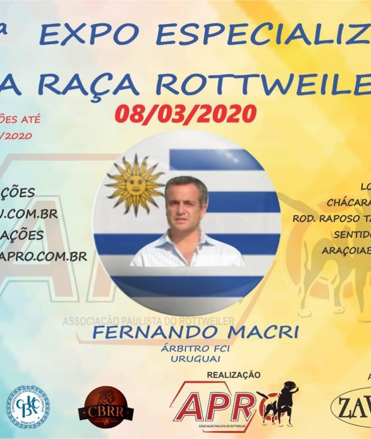 167a EXPO ESPECIALIZADA DA RAÇA ROTTWEILER - Canil von Greek | Canil de Rottweiler em São Paulo - Criação Selecionada e Filhotes de Rottweilers. GUARAREMA | PARAIBUNA - SP